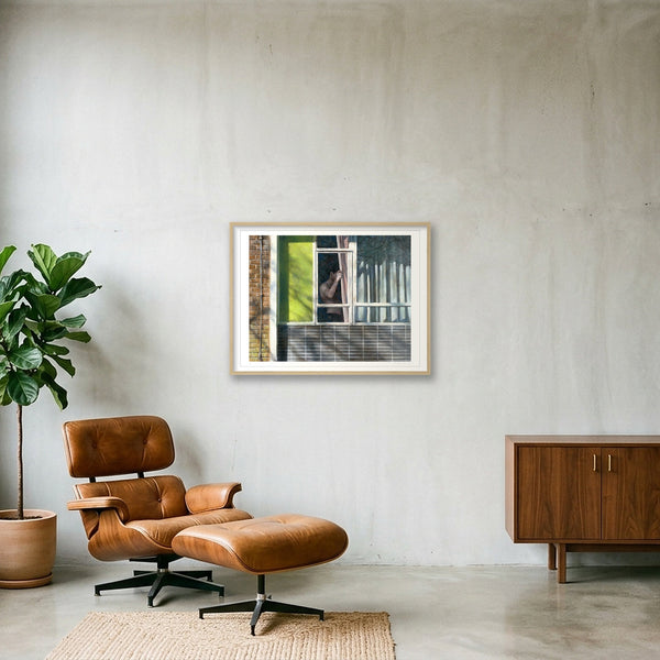 East Window — 80×60cm, 31×24" Oak Frame