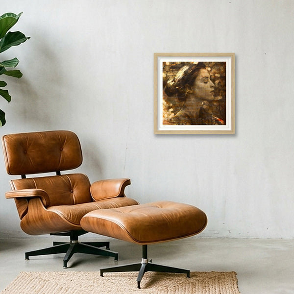 The Breath of Shadows III — 30×30cm, 12×12" Oak Frame