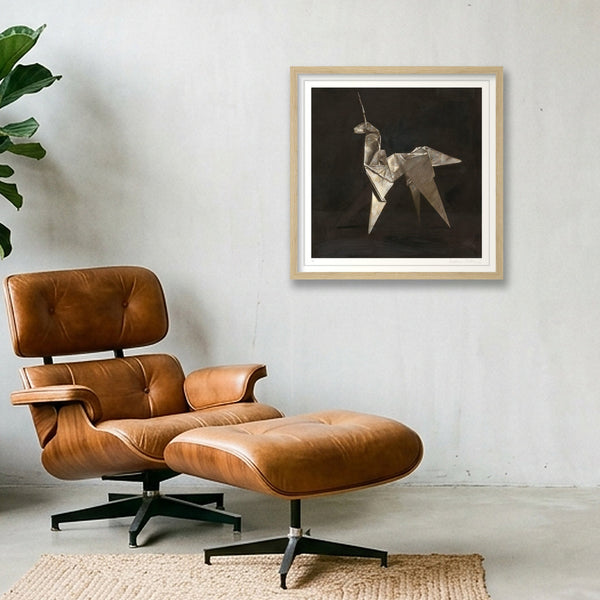 Replicant II — 40×40cm, 16×16" Oak Frame