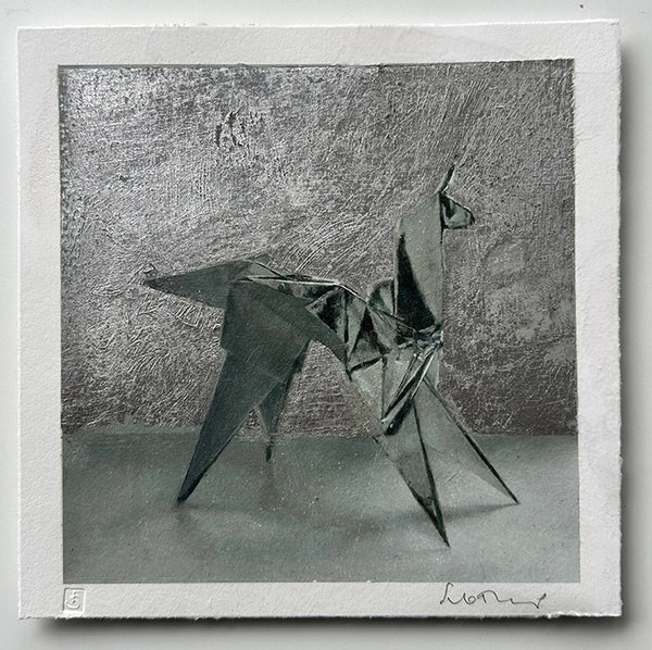 ORIGAMI No 2 - Hand Embellished Mini Print-2
