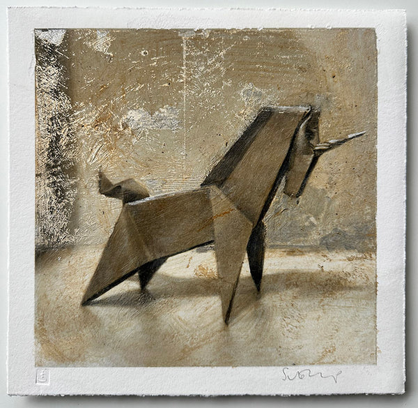 ORIGAMI No 1 - Hand Embellished Mini Print-2