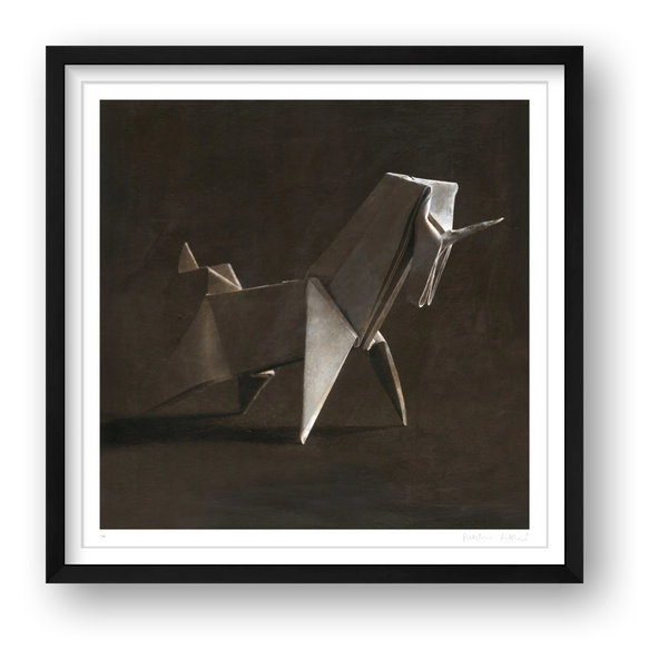 Origami Unicorn — framed