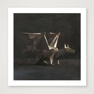 Origami Dragon — 30×30cm, 12×12