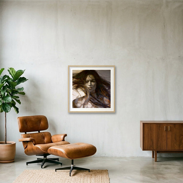 Written on the Sky II — 50×50cm, 20×20" Oak Frame
