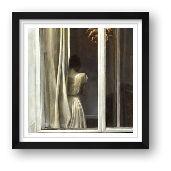 Girll by a Window - After Hammershoi — framed